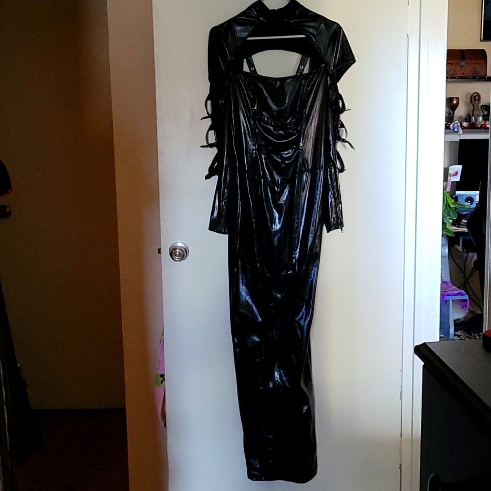 Lip Service Vinyl Buckle dress